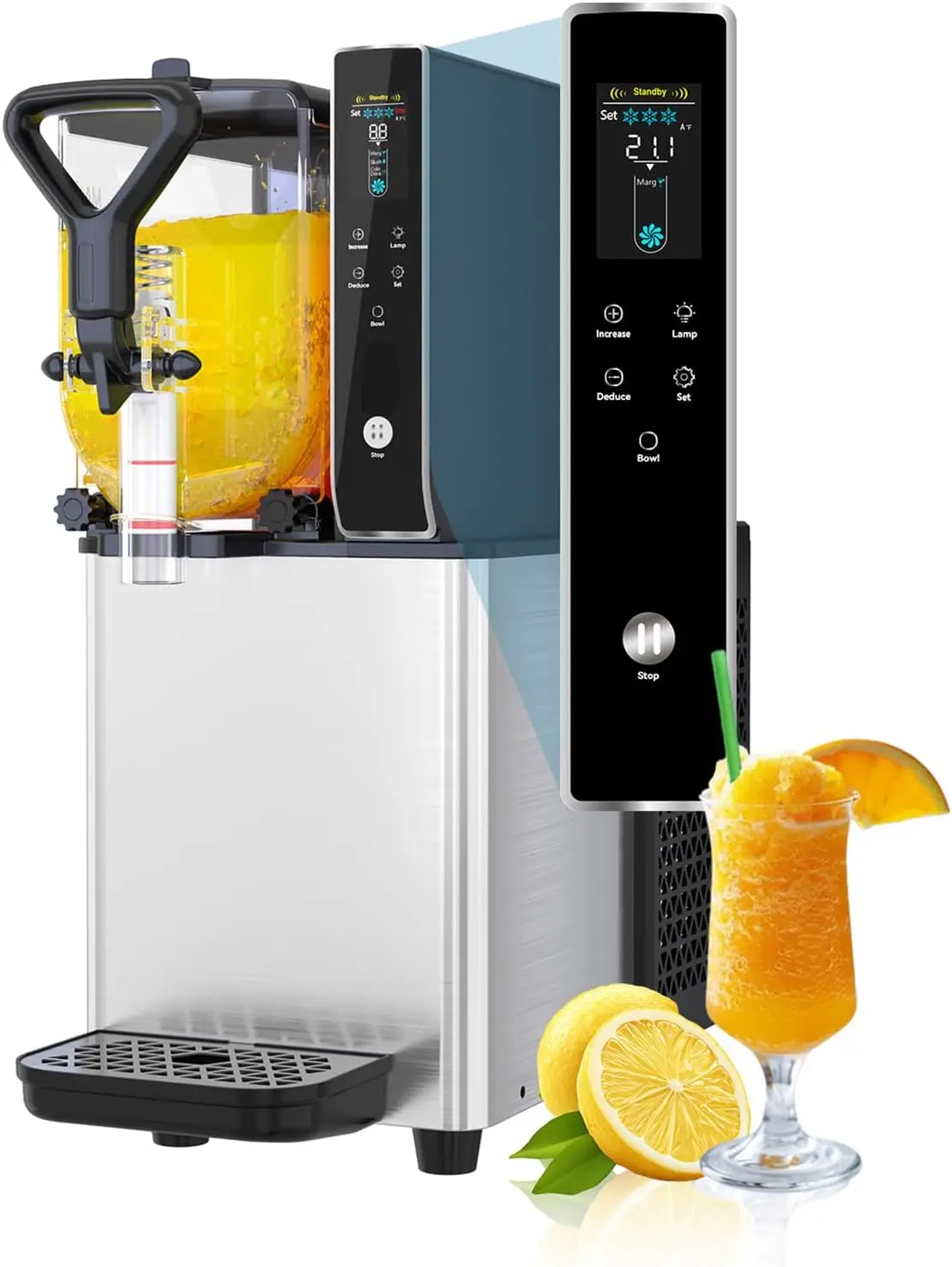 Serbatoio per PC per uso alimentare da 3 l/0,8 galloni, macchina per granite per granita Daiquiri Lemon Lime Slush, macchina per Margarita 230 W 110 V per Birthda