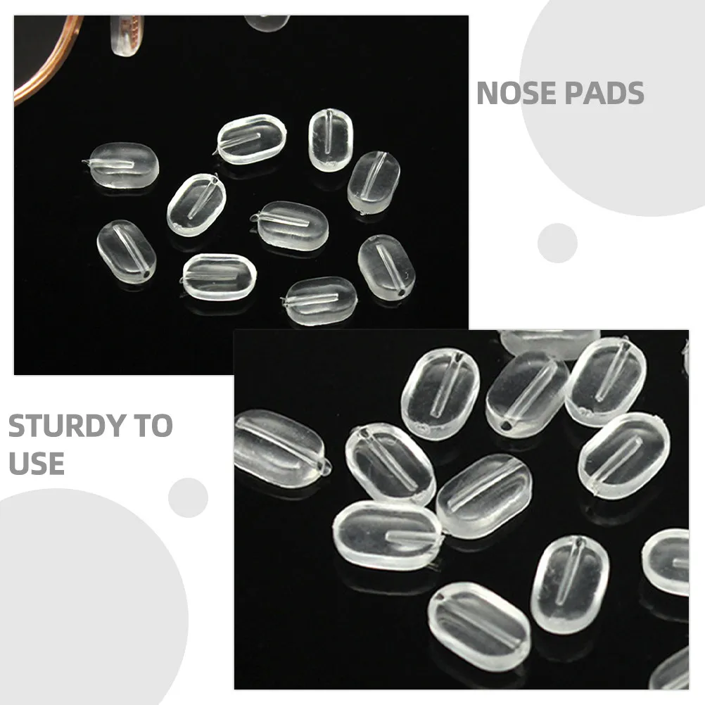 20Pairs Glasses Nose Supports Silicone Nose Pads for Glasses Anti-Skid Cushion Replacement for Sunglasses Optical Frames