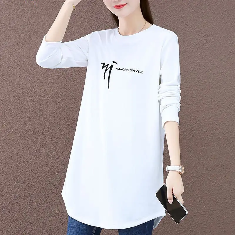 Fashion O-Neck Loose Printed All-match T-Shirt Female Clothing 2023 Spring Autumn New Oversized Casual Tops Japan Tee Shirt