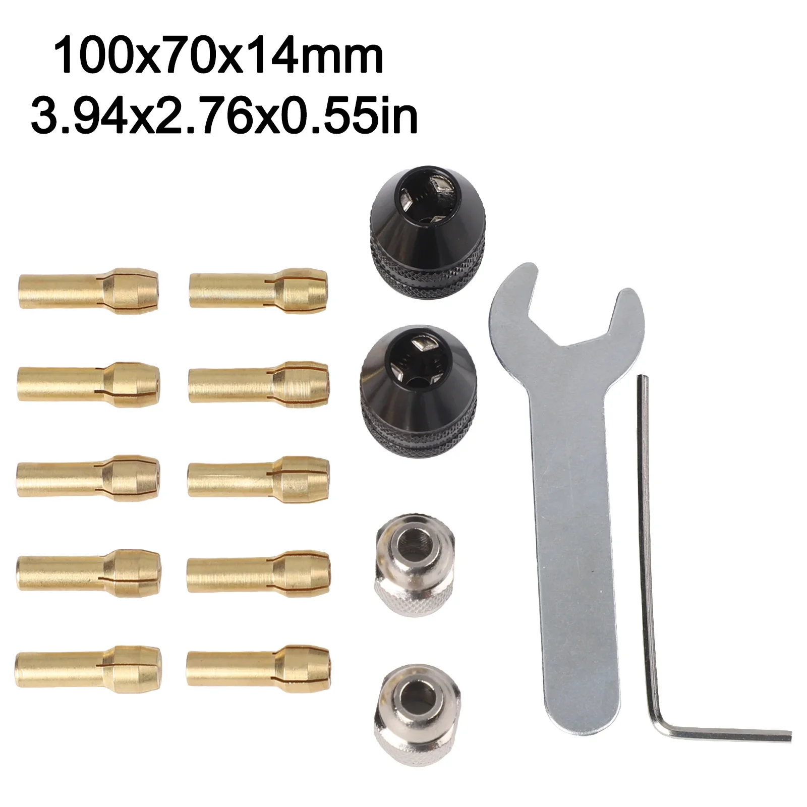 

16pcs Drill Chuck Collet Set 0.5-3.2mm Keyless Chuck Quick Change Adapter For Carbon Brush Rotary Tool Power Tool Access