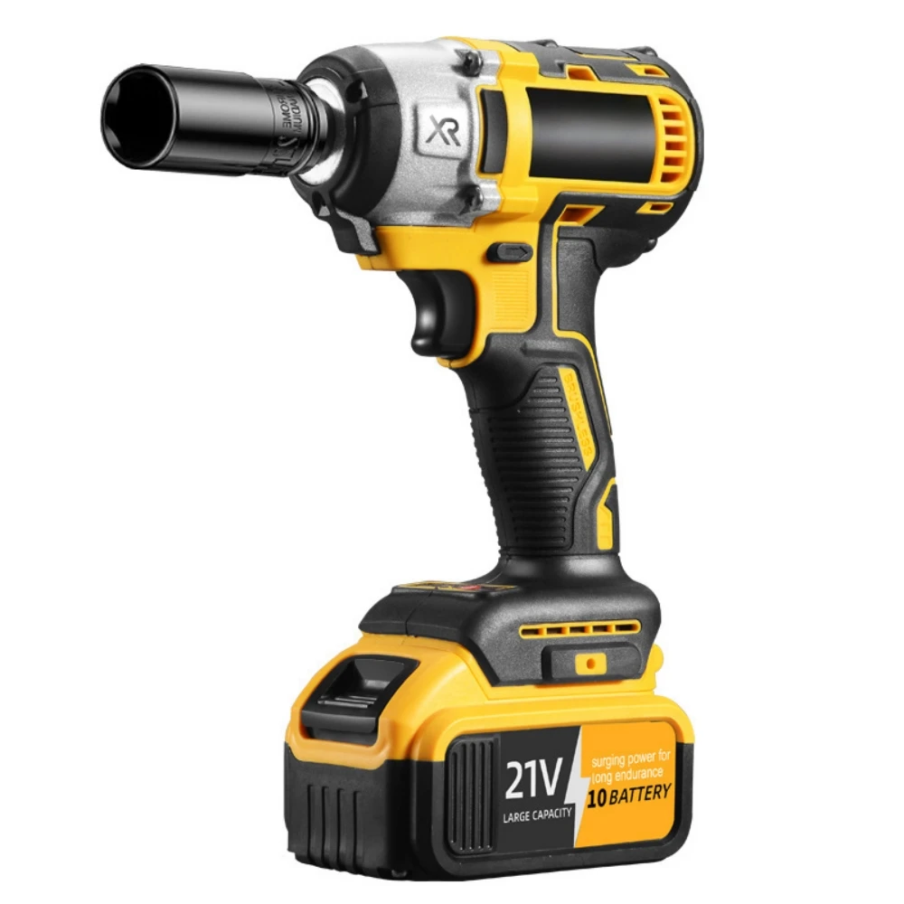 Electric Wrench Lithium Battery Rechargeable Brushless Impact Wrench High Torque Electric Socket Wind Cannon Powerful AutoRepair