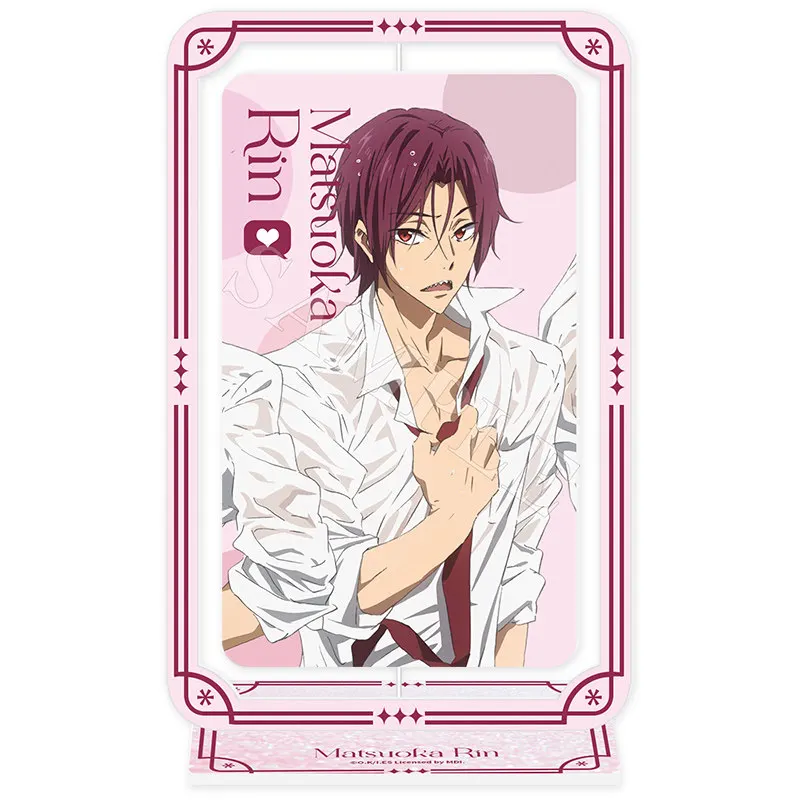 Anime Free! Iwatobi Swim Club Rei Ryugazaki Wet-Look Shirt Collection Rectangle Acrylic Stand Model Plate Keychains Desk Decor