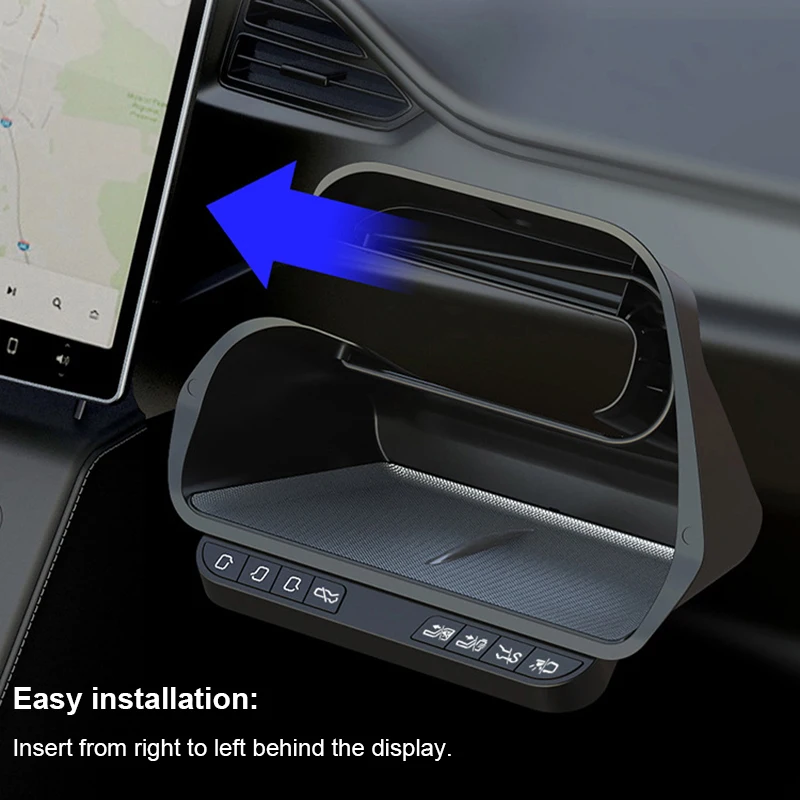 

Ящик для хранения умных кнопок с центральным дисплеем для Tesla Model 3 Y 2019-2024 Highland, органайзер для приборной панели, держатель для телефона, коробка для перчаток