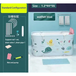 Tragbare Klappbad für Erwachsene und Kinder, Pool, großer Plastikbadeimer, Isolationsbad 10 Hauptverkäufe Baquet - №6