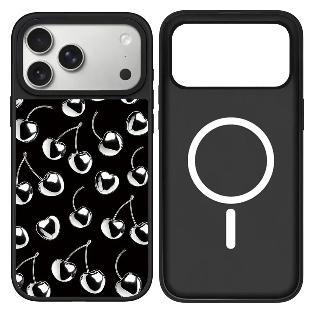 

Black Cherry Mirror Surface Magnetic Case: Compatible with IPhone 17 16 15 14 13 12 Pro Max 17 Air
