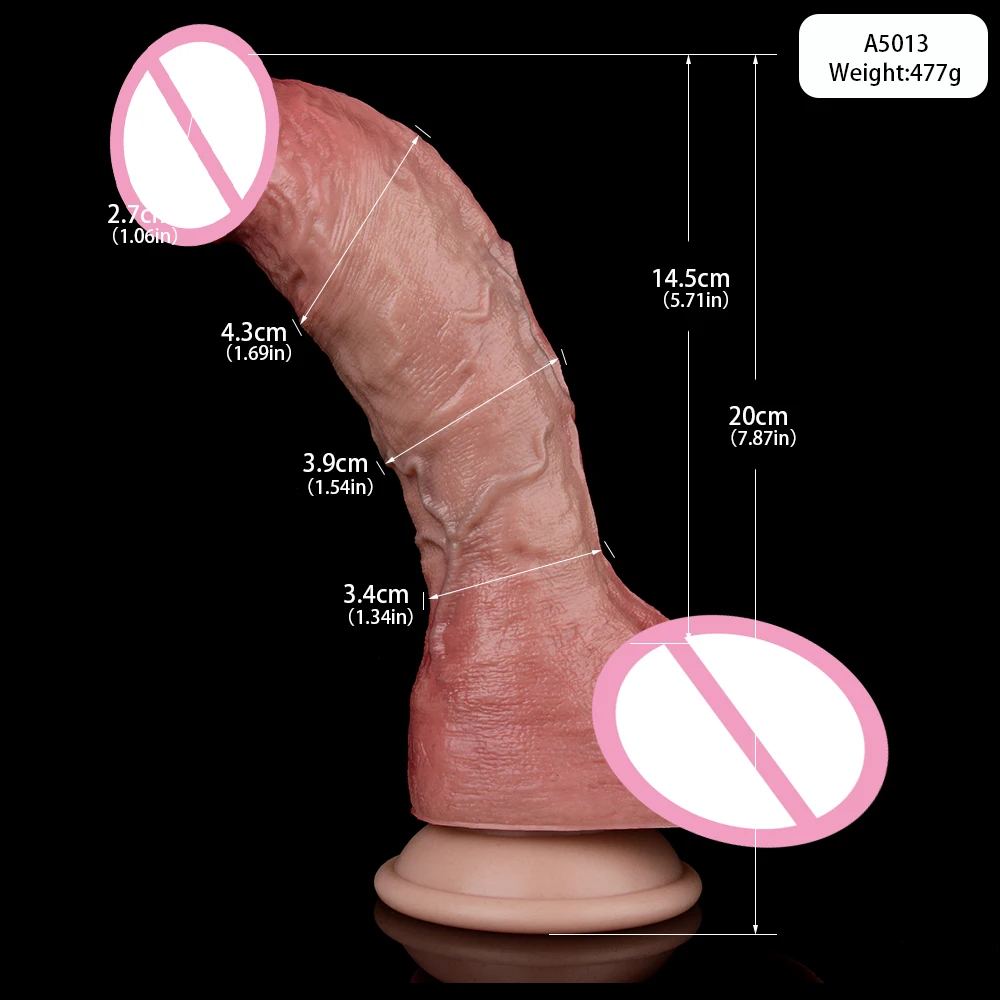 SXXY 7.87'' Double Layer Realistic Dildo With Suction Cup Skin Feeling Adult Male Female Sex Toys Vaginal Masturbate