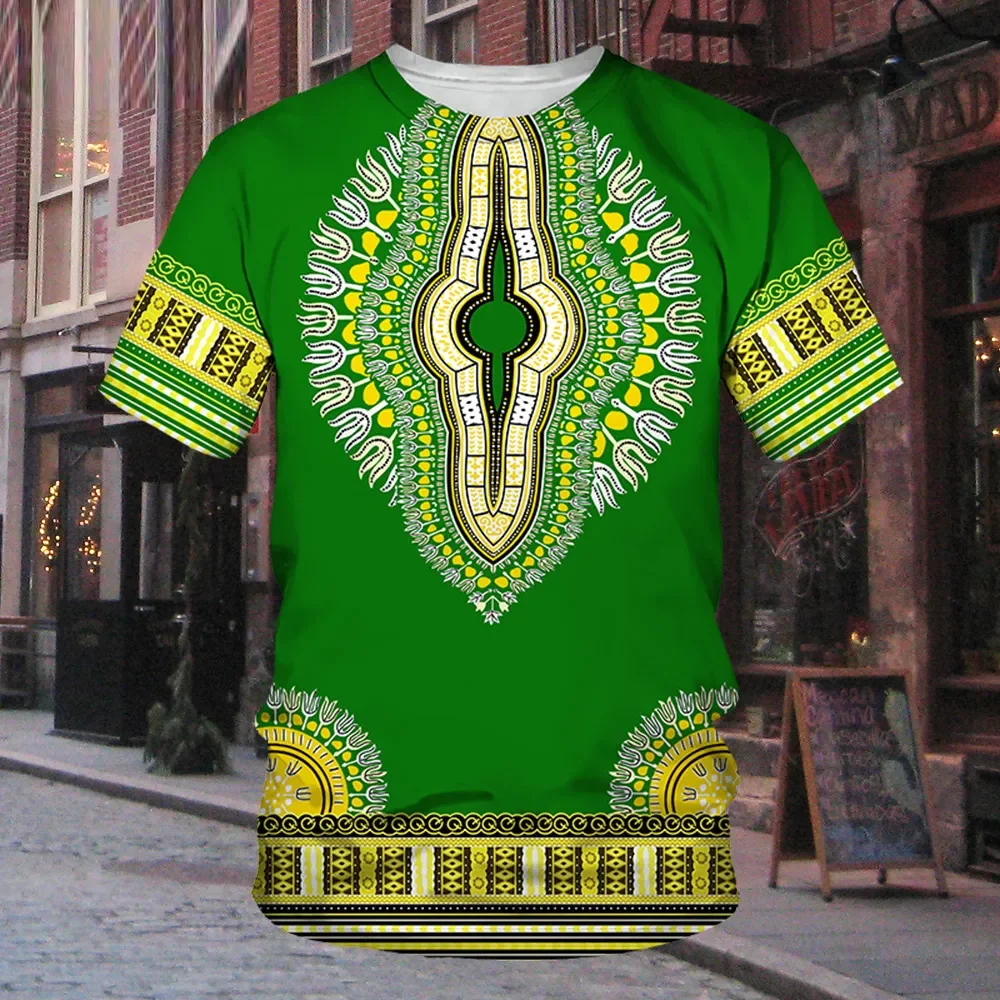 2024 New Men Dashiki T Shirt African Clothes Traditional Wear Clothing Short Sleeve Casual Streetwear Vintage T shirts oversize