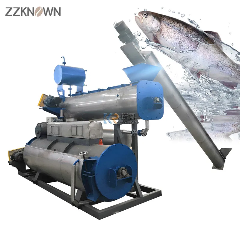 Fish Meal Making Machine Bone Powder Production Line 300kg Fish Feed Extruder Machine Fish Waste Grinder Processing Equipment