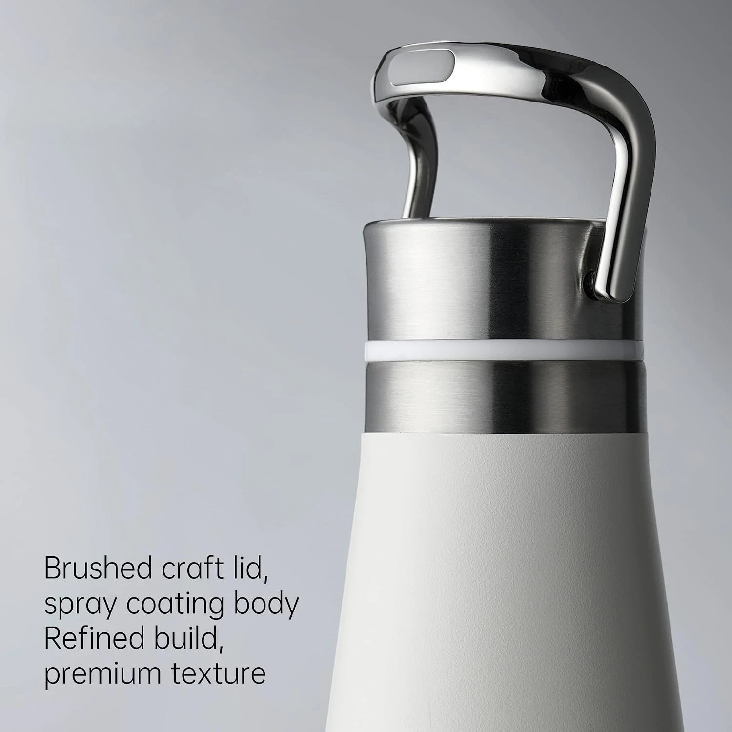 2026 New Insulated Water Bottle, Stainless Steel Water Bottle To Go White | 16oz, Leakproof, 24H Cold Retention, Cup Holder Fit