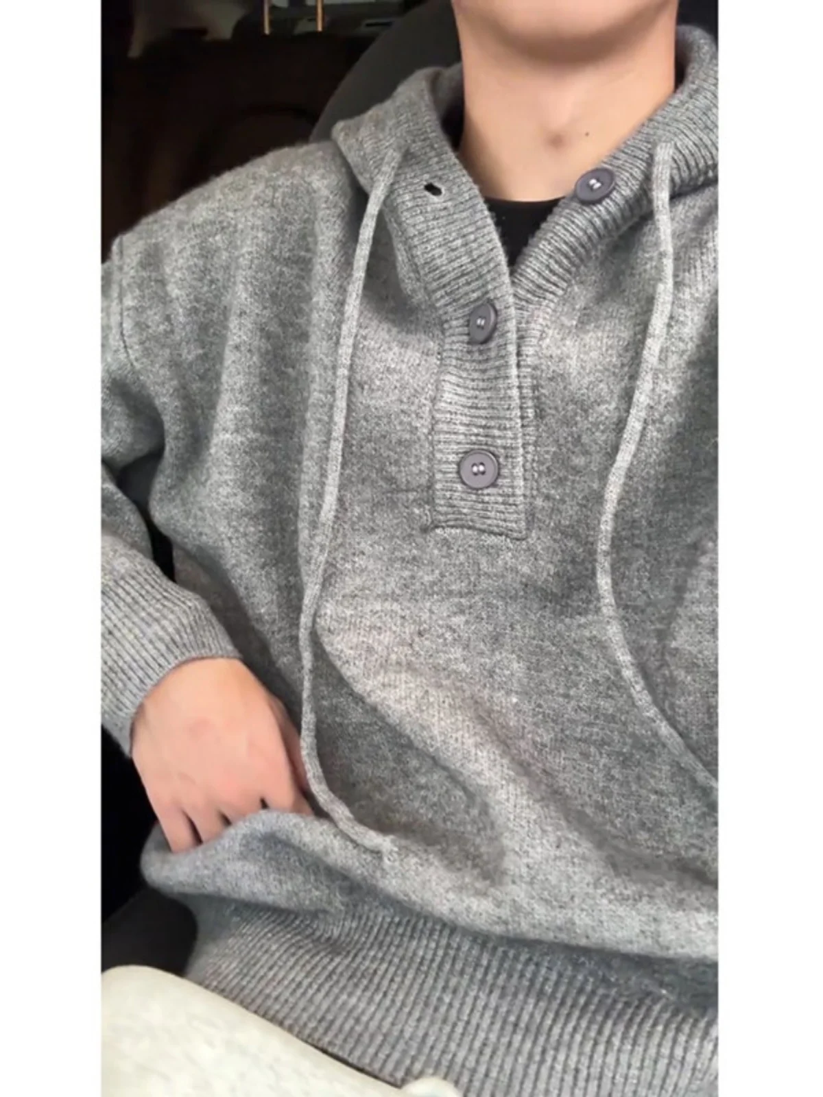 

Cleanfit Men's Knitted Sweater Lazy American Sle f Open Cardigan Autumn Winter Hooded Vintage Knitwear Casual Loose Fit