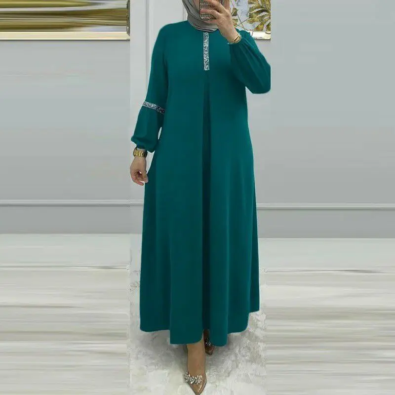 

Philippines Abaya Saudi Arabia Fashion Long sleeved Dress Shining Sun Skirt Clothing