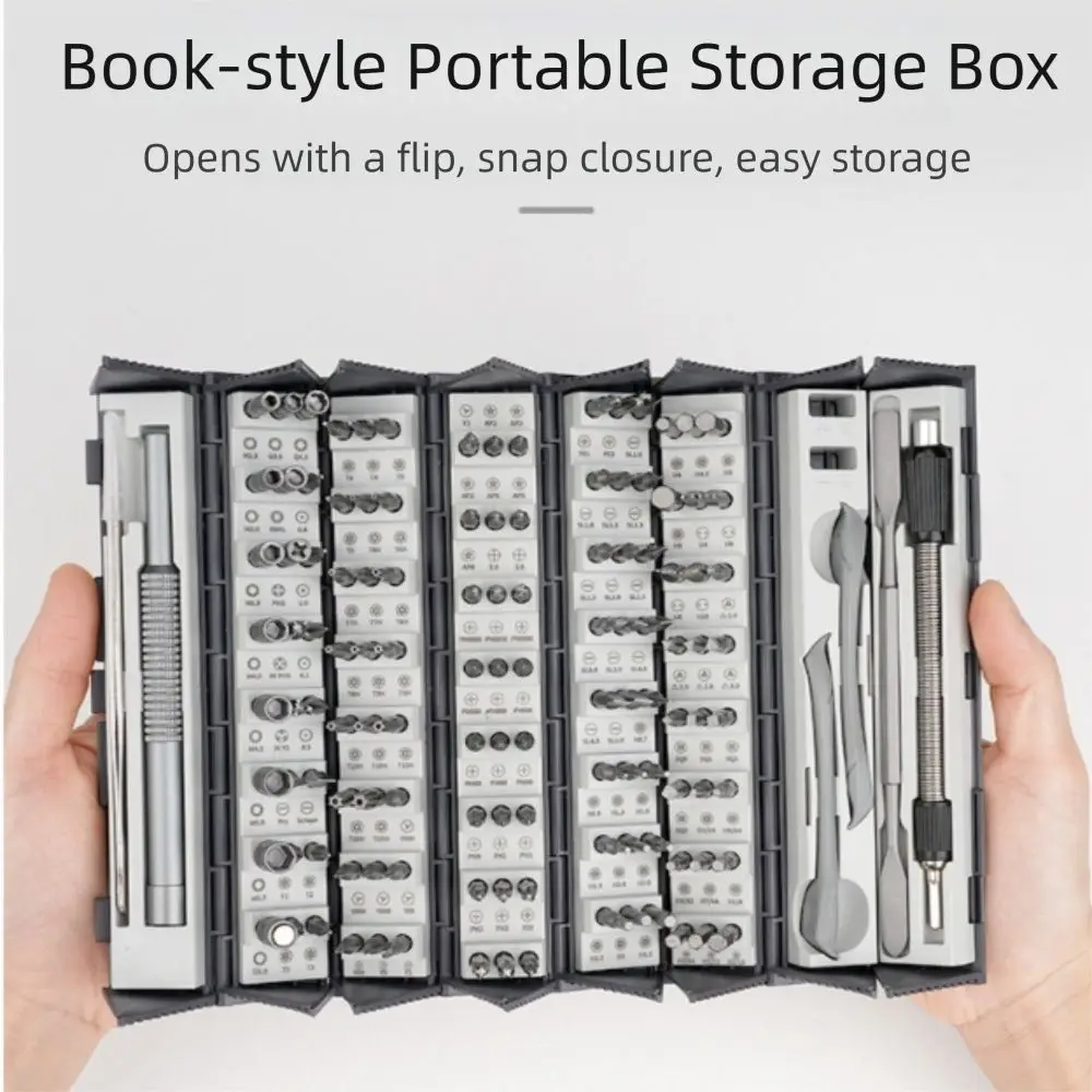 

Hexagonal Shaped 128-Piece Screwdriver Set Durable Design Portable Case Precision Screwdriver Set Magnetic Bits Phillips Torx