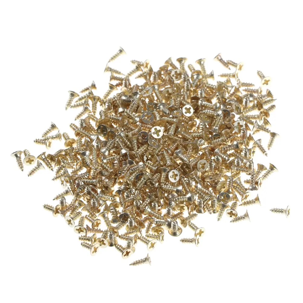 380 pcsFlat Self-tapping Screws Brass Material Golden DIY Model Making Tools 2*6mm