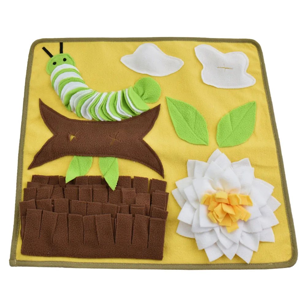 

Dog Snuffle Bite-Resistant Food Hiding Cushion Supple Foraging Pad Pet Play Mat Polar Fleece Portable Puppy Mat