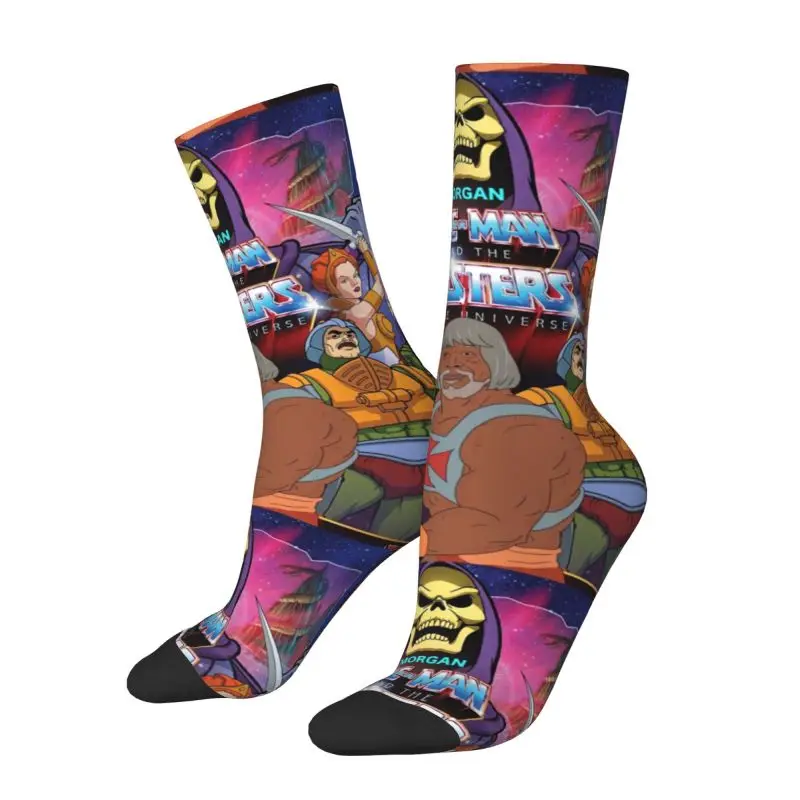 Cool He Man Master Of The Universe Socks Women Men Warm 3D Printing 80s Cartoon Funny Basketball Sports Socks