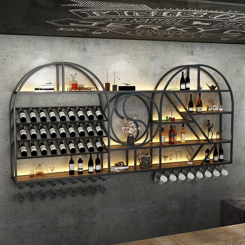 Modern Living Room Wine Holder Wall Mount Luxury Hanging Wine Rack Home Organizer Suporte Para Vinho De Parede Bar Decor