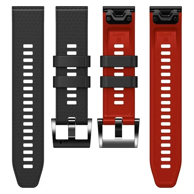 QuickFit 26/22MM Silicone Band For Garmin Fenix 7X 7 6X 6 Pro 5 5X Plus 3HR Approach S70 S62 S60 Strap Wristband Bracelet Correa