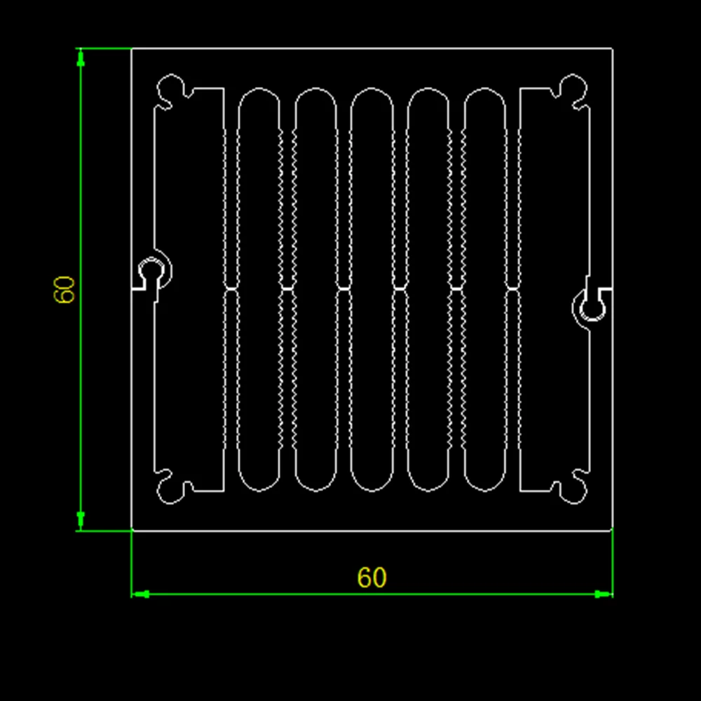 60x60mm Aluminum square Heat Sink Radiator Heatsink for Cooling, Electronic Cooler, Chipset heat dissipation customize