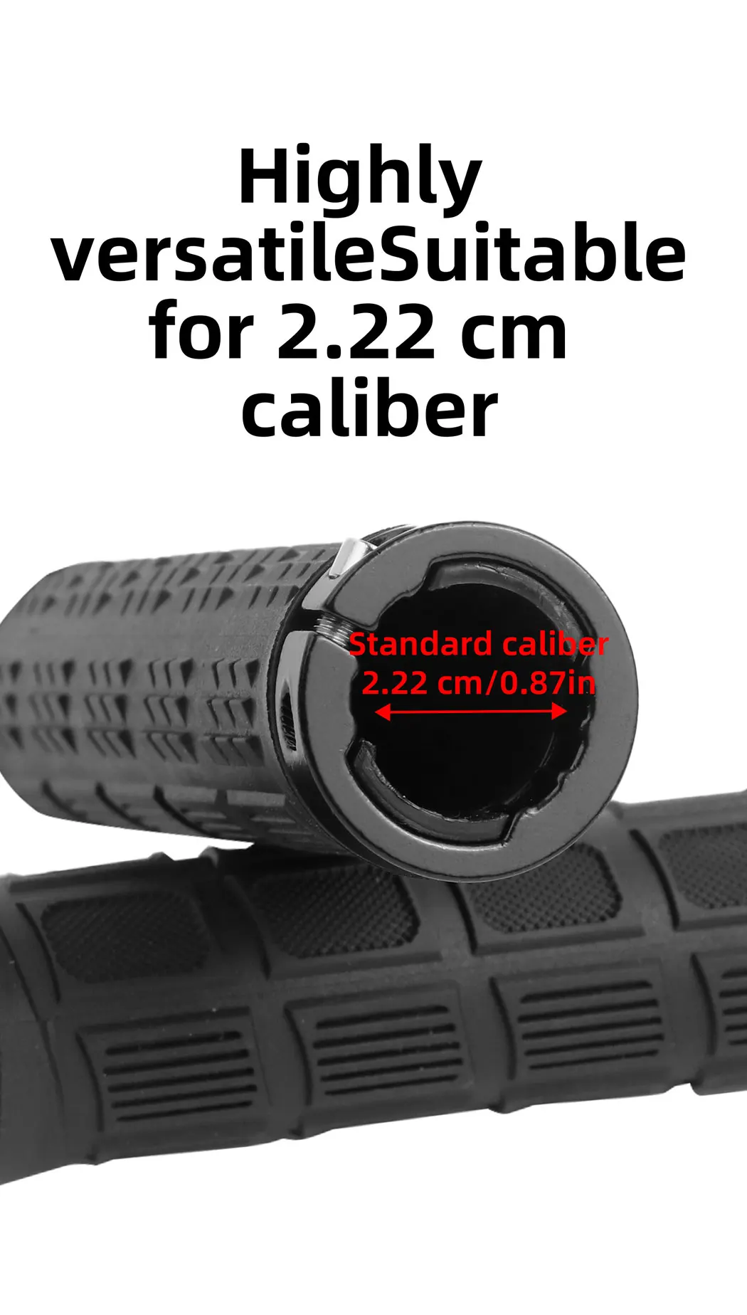 Mountainbike-Lenkergriffe, zweifarbig, Aluminiumlegierung, rutschfestes Gummi, ergonomisches Design für bequemes Radfahren auf der Straße – Detail 7