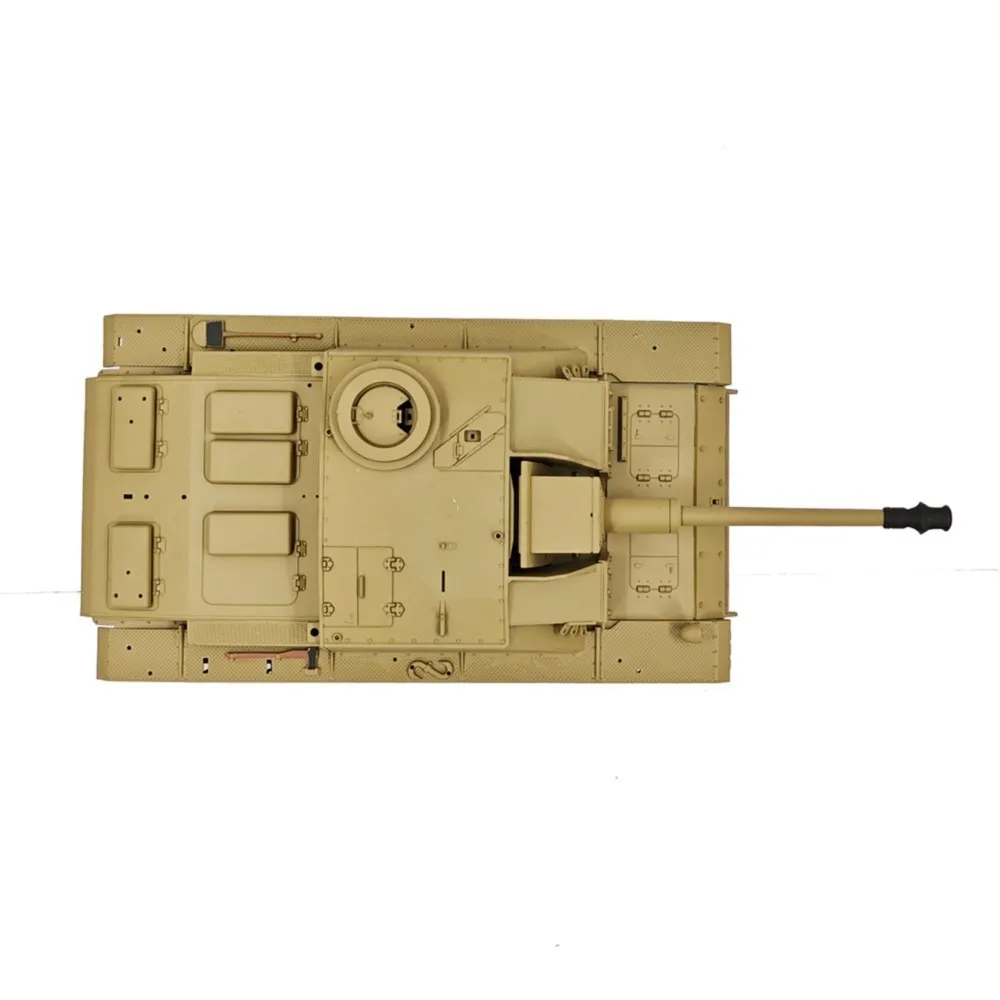 Henglong 1/16 7.0 Plastic RC Tank German Stug III RTR Military Model 3868 BB IR Steel Gearbox Radio 1800MAH Battery Sound Toys