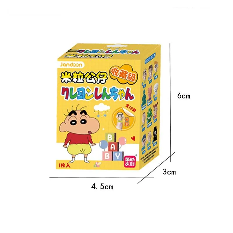 Crayon shin-chan série boneca fofa feita à mão enfeites de mesa kit de garagem modelo caixa cega brinquedos crianças presentes de aniversário