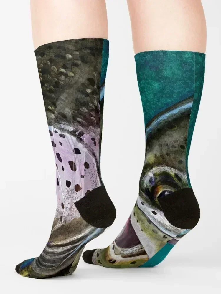 The Steelhead Trout Socks heated custom Wholesale men cotton high quality Socks For Man Women's