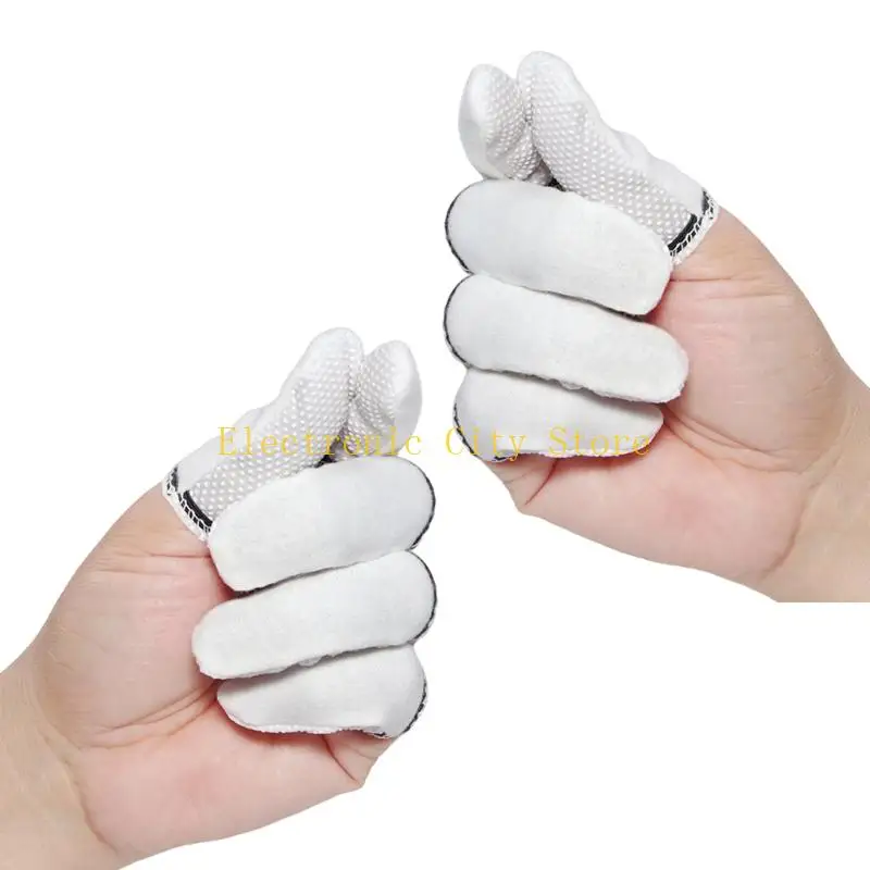 Comfortable Protective Finger Guards Sleeves With Stretchable Opening And Textured Grip Surfaces For Precise Handling HU8D