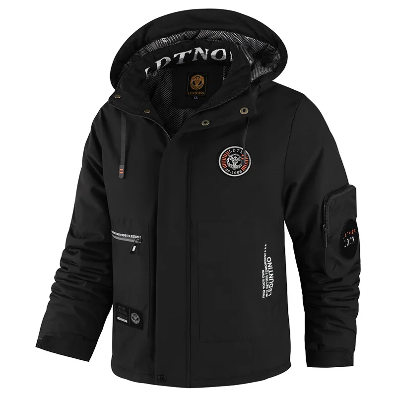 New men's heavy cotton clothing outdoor warm cotton clothing winter men's big size hooded jacket waterproof