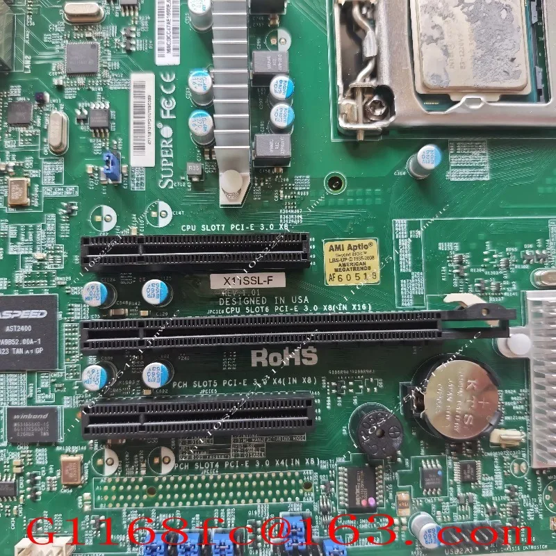 Server Motherboard X11SSH-F LGA1151, Compatible with Xeon E3-1200 V5 V6 CPUs, for NAS Workstation IPMI