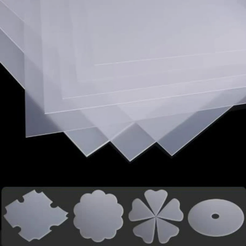 3-20pcs Thickness 0.3/0.4/0.5/0.6mm PP Double-Sided Frosted Semi Transparent Film Endurance Board Processing Customization