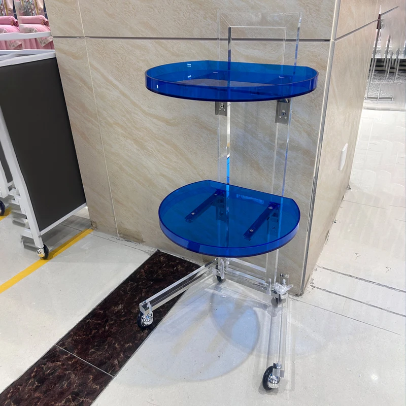 Hairdressing Aesthetic Trolley Manicure Design Utility Rolling Hair Trolley Acrylic Carro Peluqueria Hair Salon Furniture MQ50SL