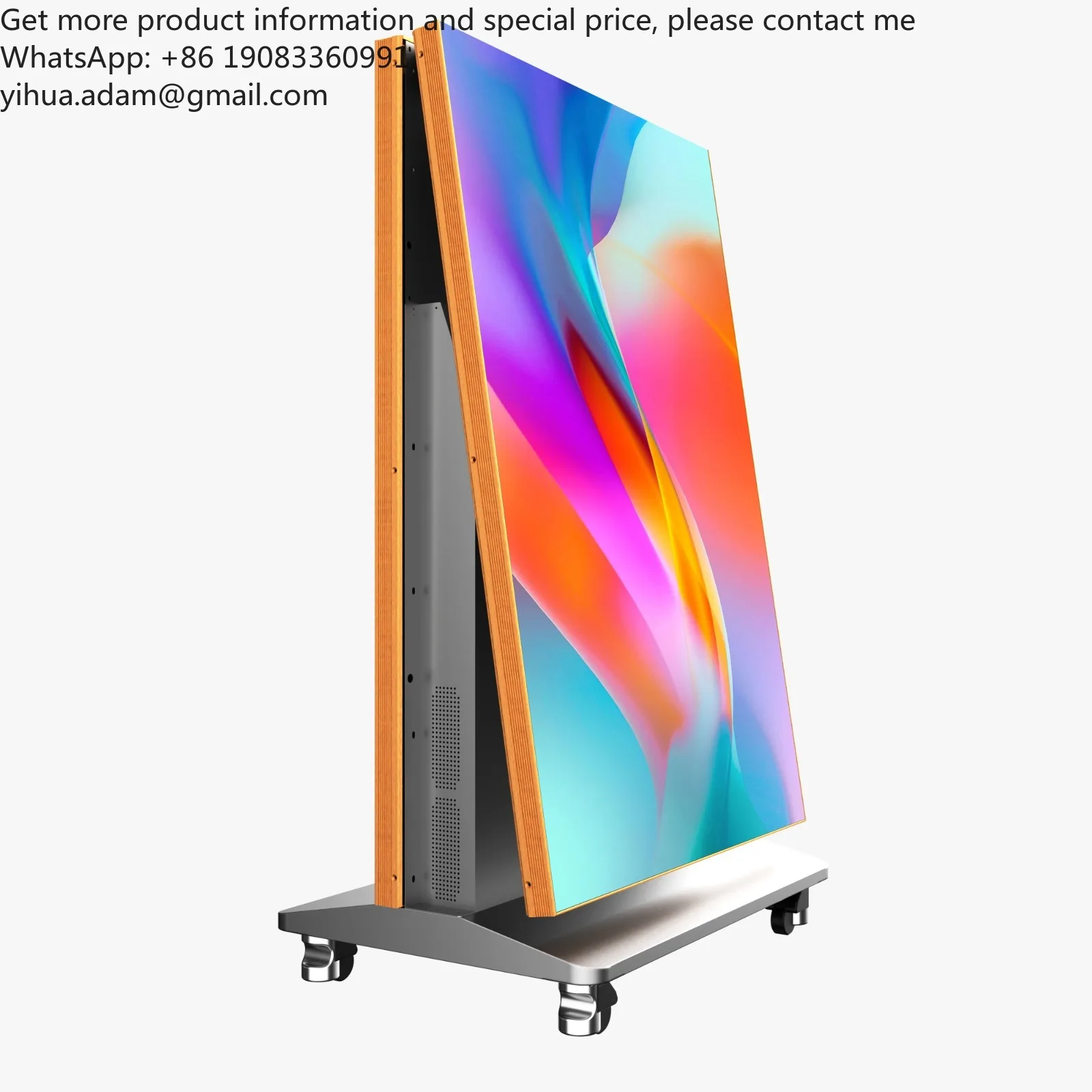 

2024 New Design LED Electronic Folding Display Mobile Portable Commercial P1.8 P2.5 LED Electronic Poster Screen