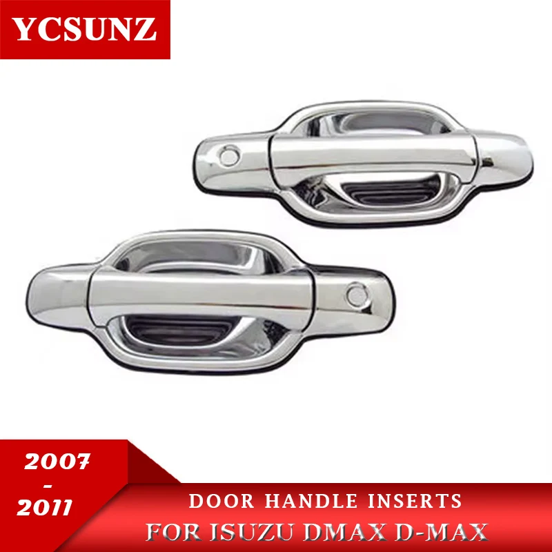 Chrome Door Handle Bowl Cover For Isuzu Dmax D-max 2007 2008 2009 2010 2011 Double Cabin Car Accessories