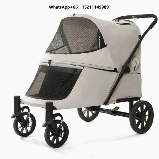 Customization 4-Wheel Lightweight 3-in-1 Shock-Absorbing Compact Foldable All-Terrain Dog Stroller