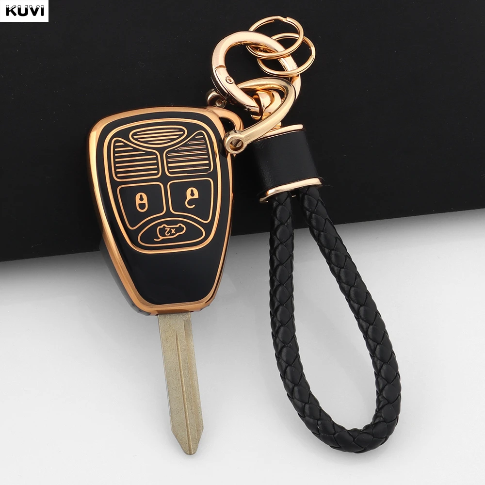 NEW TPU Car Key Case Cover Shell Fob Holder For Jeep Wrangler Compass Patriot Liberty Chrysler 300 PT Dodge JCUV Caliber Nitro