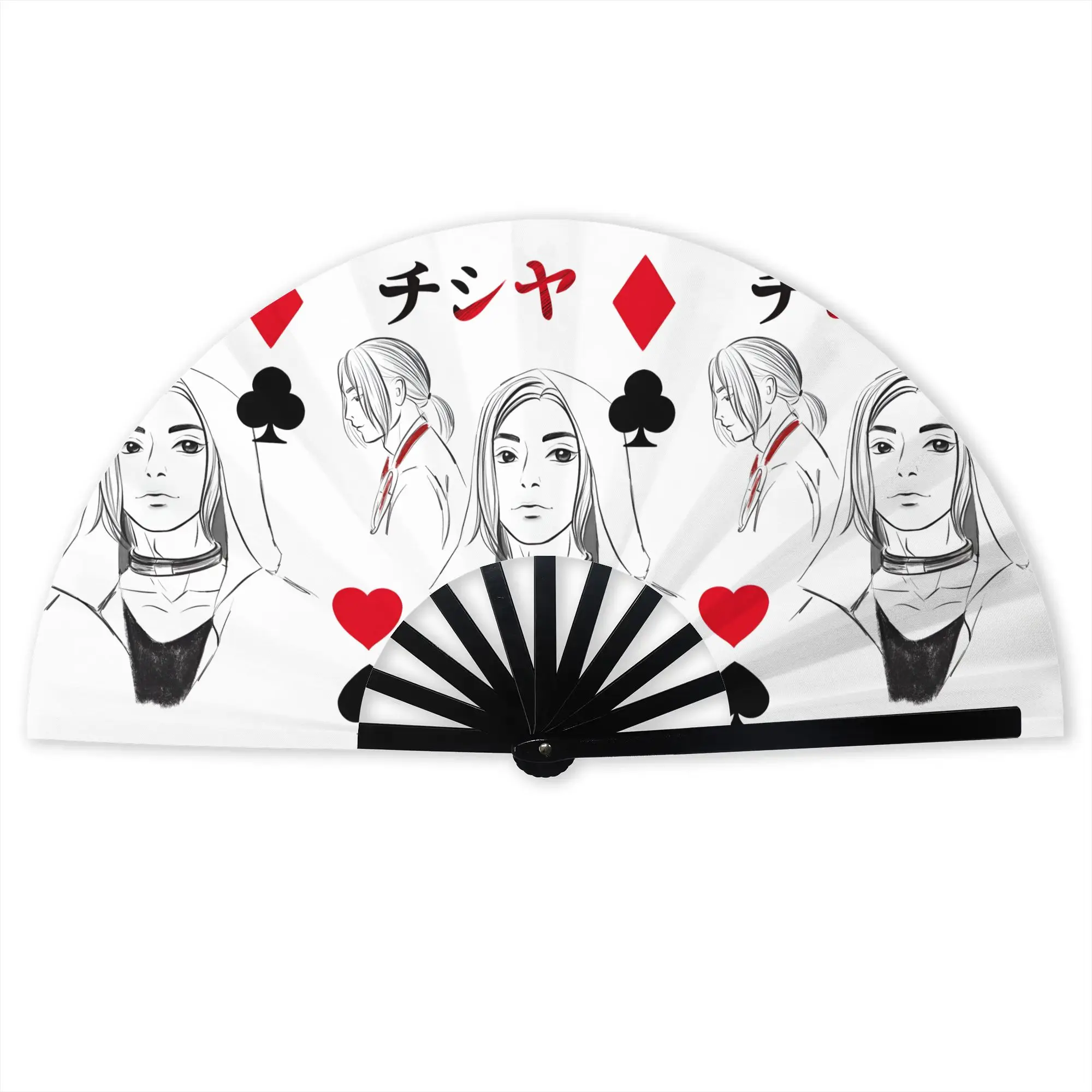 Alice Cartoon In Borderlandes - Chishiya Promotional Gift Hand Fan Event Souvenir  Durable Folding Fans Creative Bulk Pack Fan