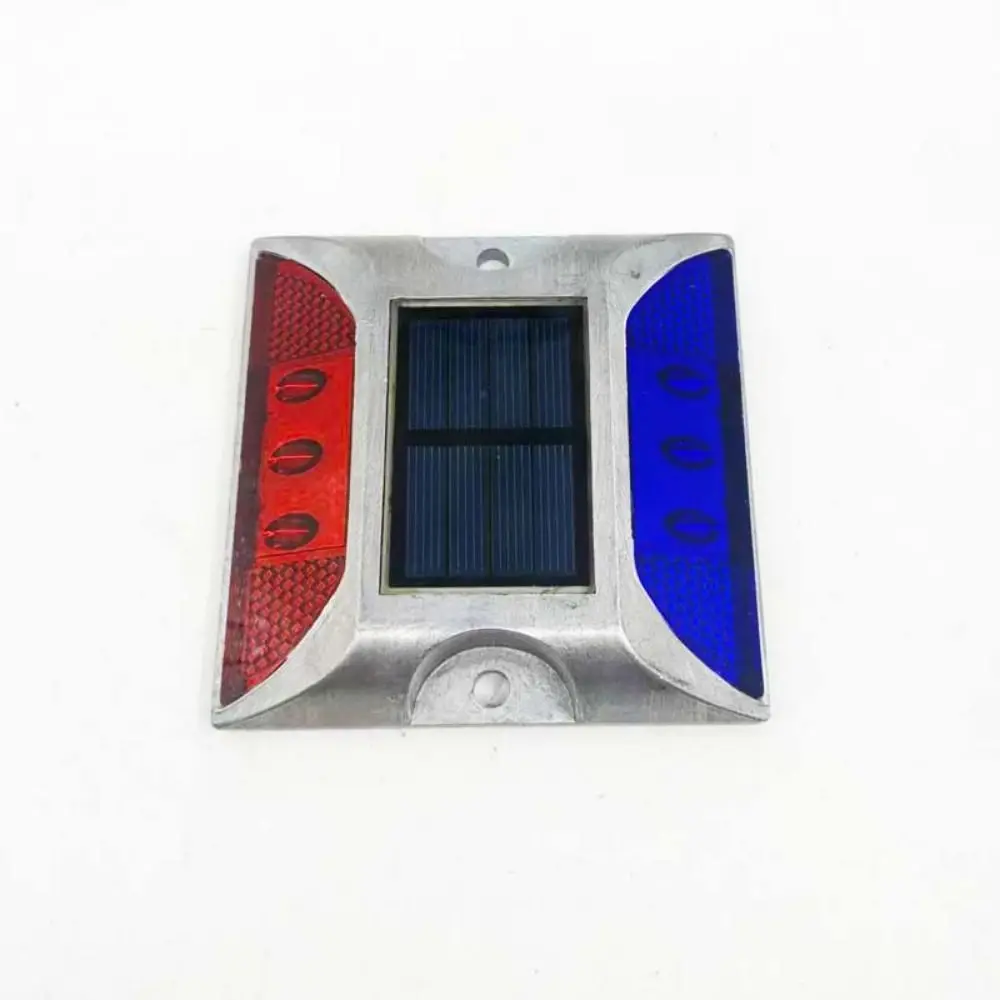 Solar Powered Solar Road Stud Light Portable Durable Traffic Marker Light Outdoor Lighting Square Shape