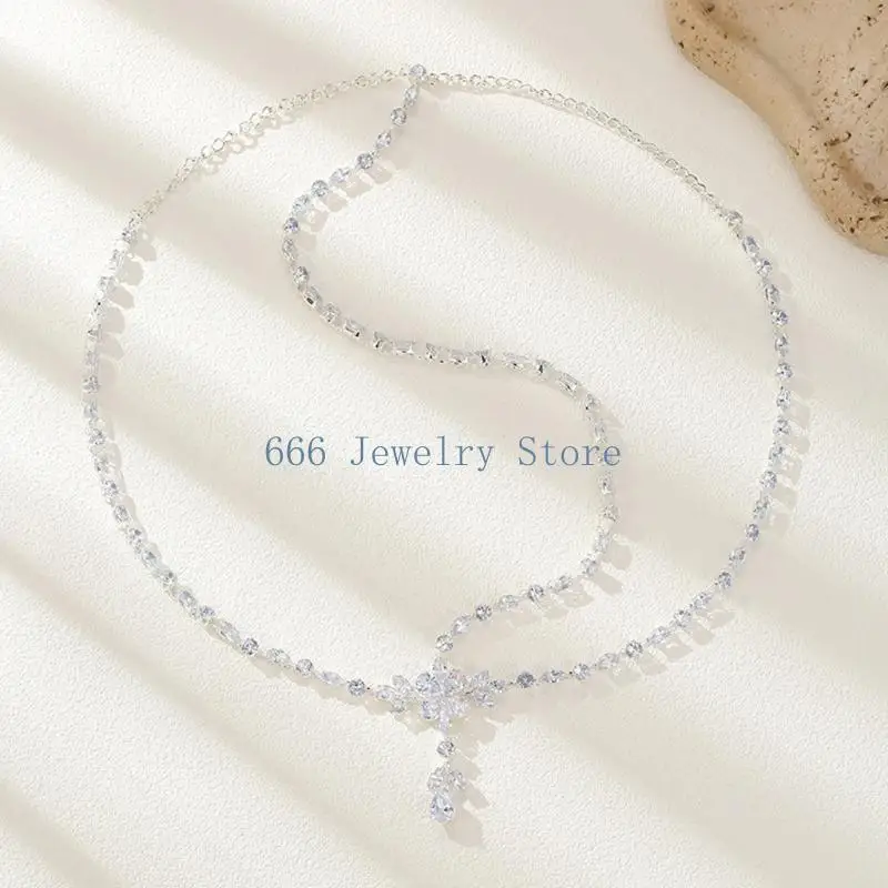 F2TD Versatile Electroplated Cubic Zirconia Headpiece Combining Vintage Pattern With Contemporary Use