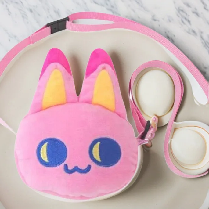 Pluszak Bandai Tamagotchi Mametchi Meowtchi, elektroniczny zwierzak, Paradise Uni, zawiera woreczek do przechowywania, zawieszka, prezent.