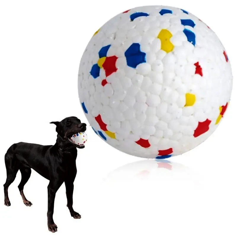 Pelota interactiva para masticar perros, ETPU juguete de alta elasticidad, resistente a las mordeduras, limpieza de dientes, accesorios para mascotas