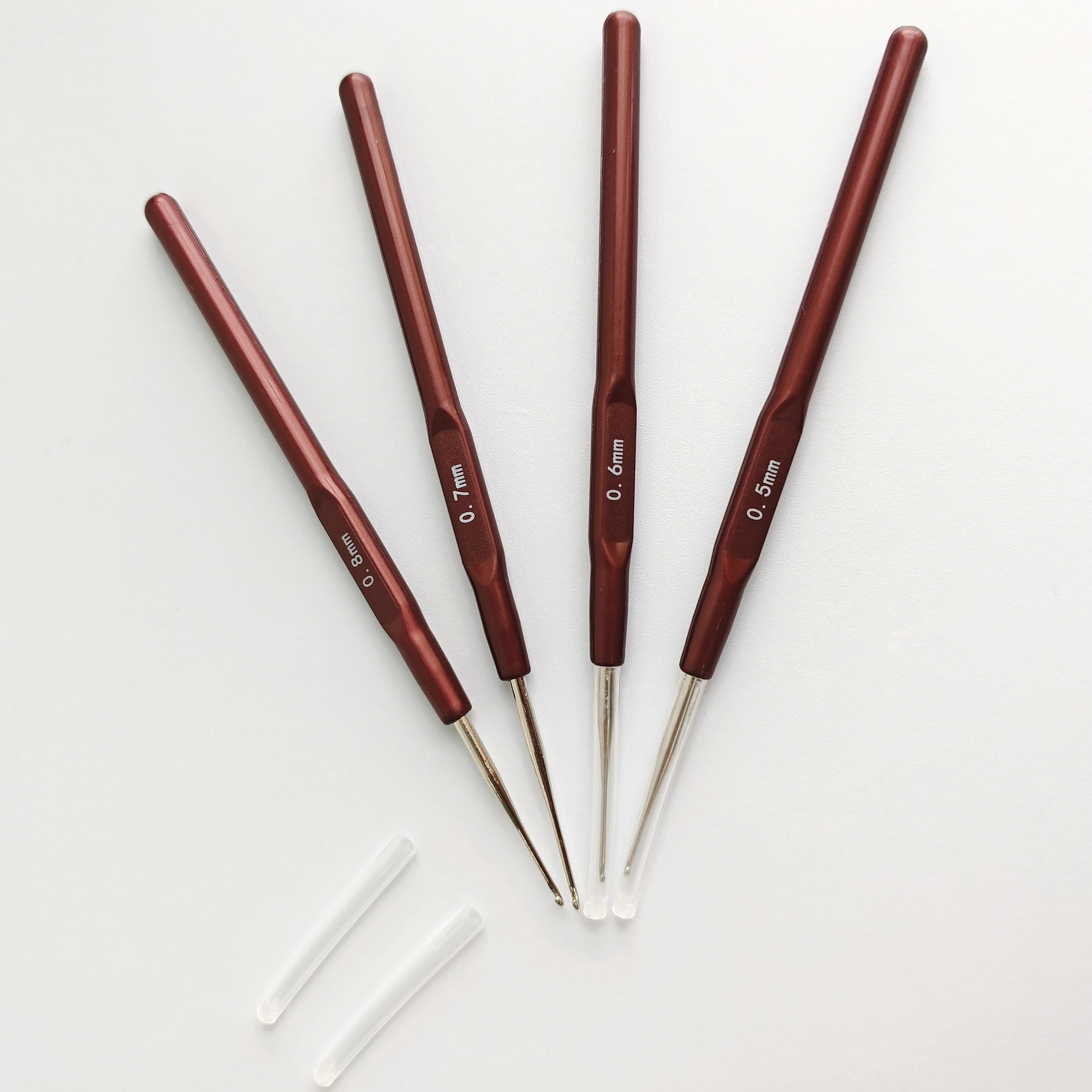 Knitting Hook Needle Dreadlock Hair Tools Metal Plastic Crochet Hooks 0.5Mm 0.6Mm 0.7Mm 0.8Mm Hair Weaving Micro Hook DIY image 6