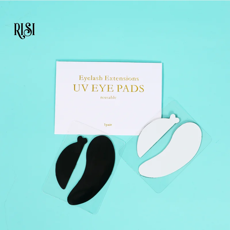 RISI UV Black Eye Patch For Eyelash Extension Eye Gel Pads Hydrogel Padding UV protection Stickers Reusable Washable view 4