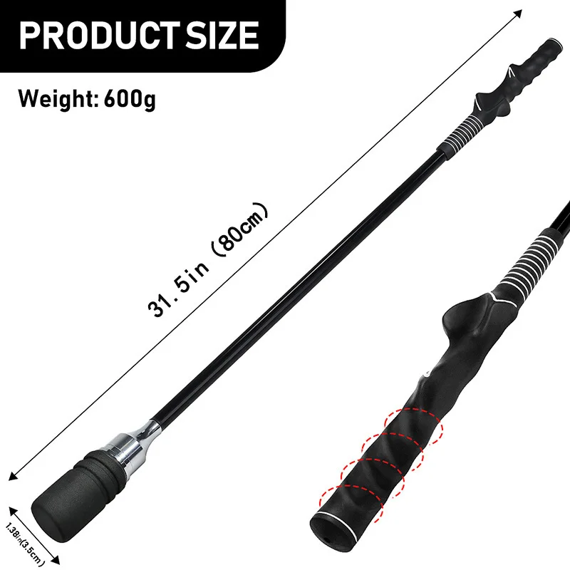 Golf Swing Trainer with Sound Feedback, Swing Action Corrector Auxiliary Swing Stick, Customizable