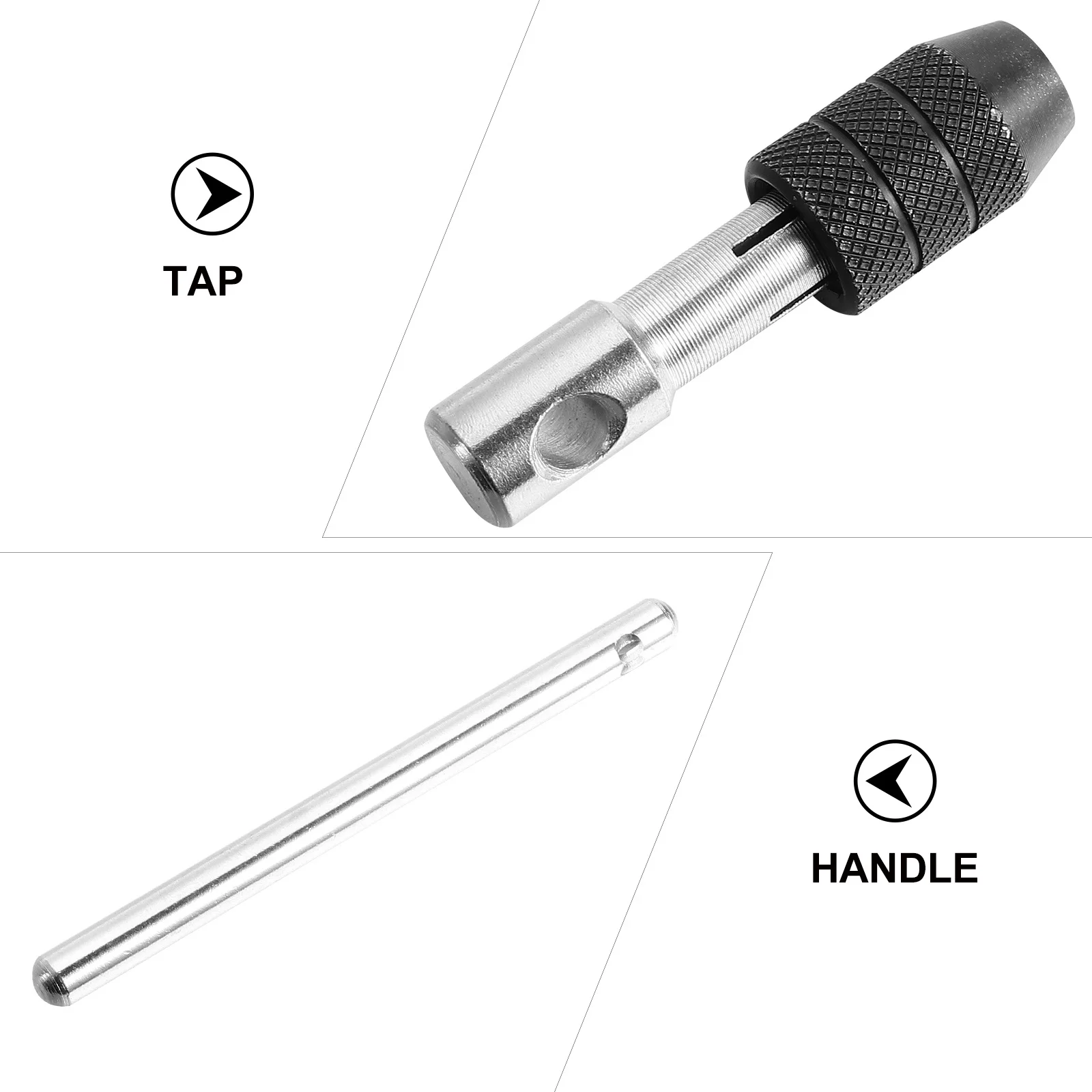 

3pcs Adjustable T-Handle Tap Wrench -M6 Ratcheting Hand Tool For Taps Reamers Screw Extractors Furniture Repair Threading Tool