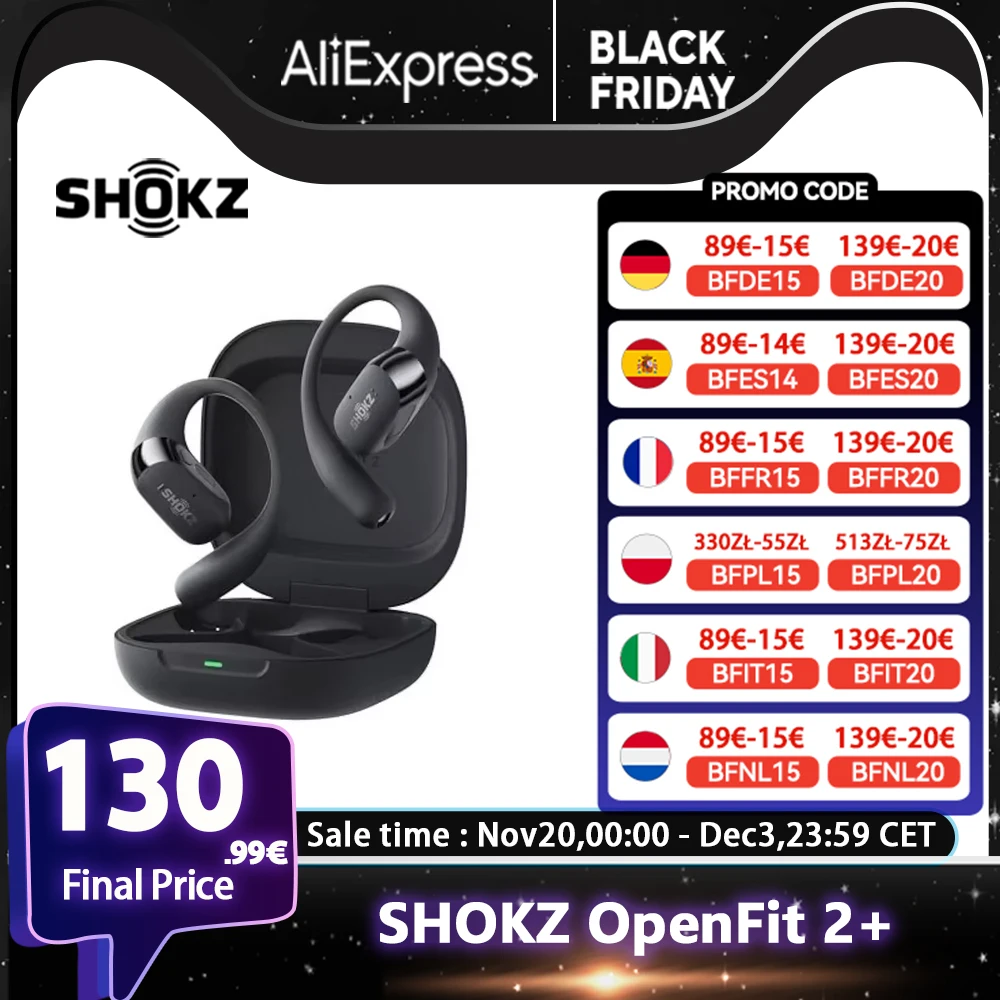 ?SHOKZ?SHOKZ OpenFit 2 + T921 Écouteurs gratuits Dolby Audio Compatible 48 heures IP55 Résistance à l'eau USB-C T921 ?SHOKZ?SHOKZ OpenFit 2 + T921 Écouteurs gratuits Dolby Audio Compatible 48 heures IP55 Résistance à l'eau USB-C T921