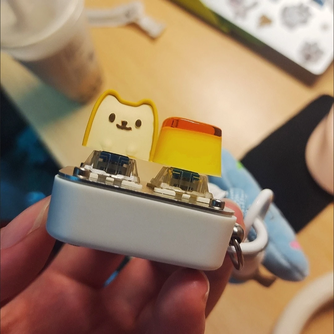 لوبو الأصلي الخبز الكلب Kawaii كيكابس الراتنج الميكانيكية لوحة المفاتيح الملحقات Keycap واحد ESC استبدال لوحة المفاتيح ديكور OEM R4 #3