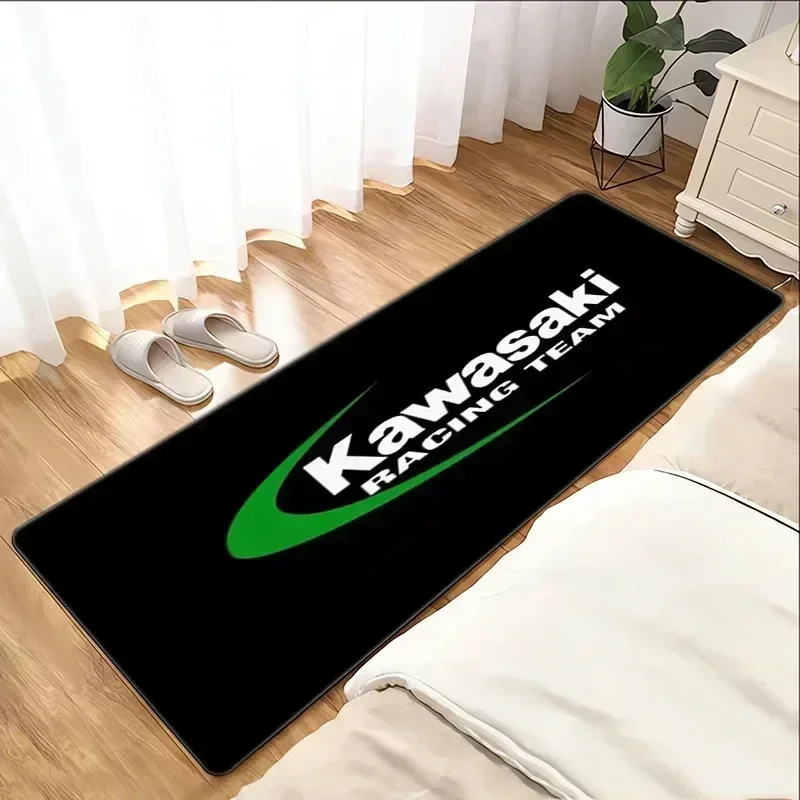Garage Mat Motorcycle Carpet Racing Cool Moto Display Kawasaki Carpet for Kawasaki Motorcycle Area Rug Anti-slip Floor Decor Rug - afbeelding 1