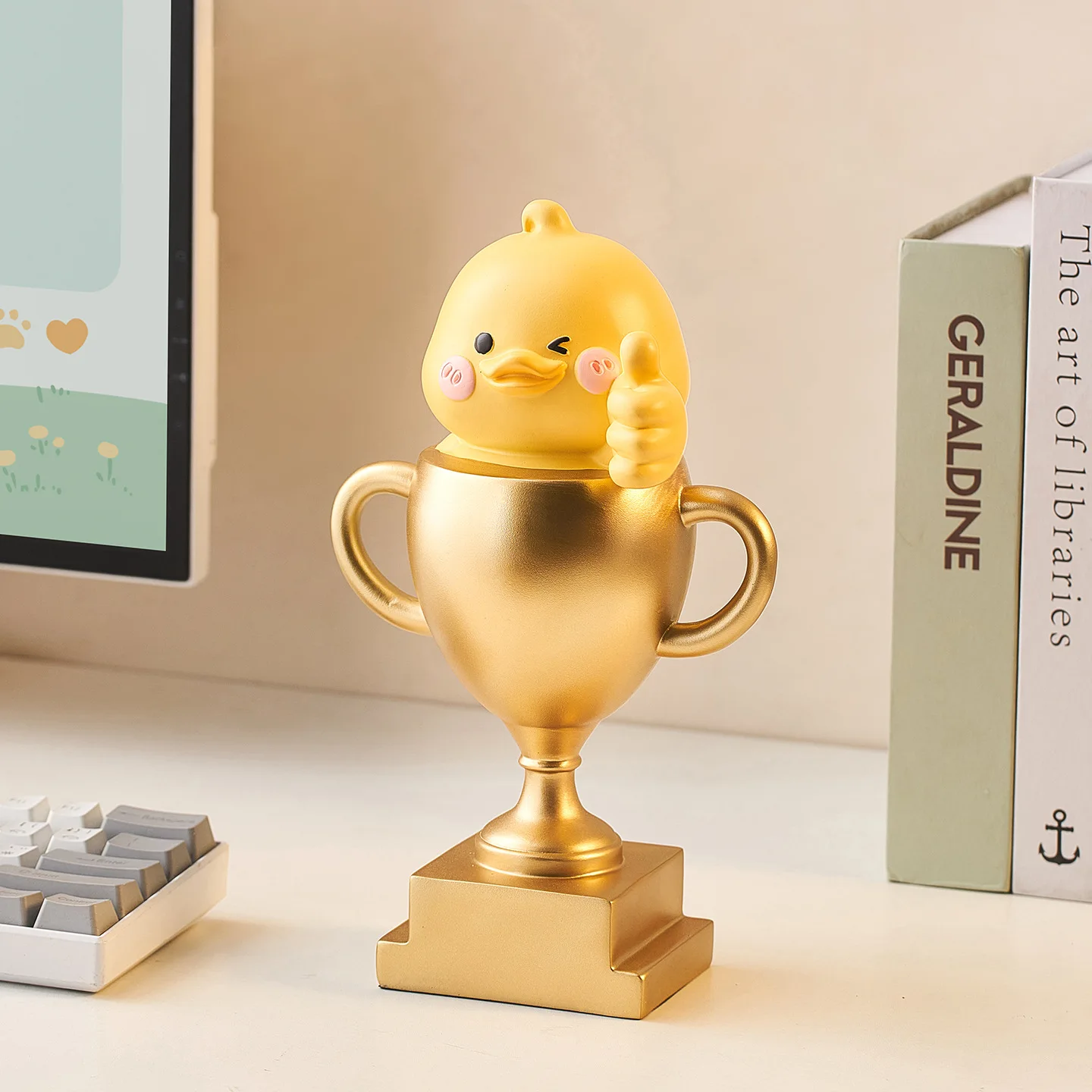 Your awesome duck creative inspiration awards gift fun cure kindergarten children's games tabletop resin ornament