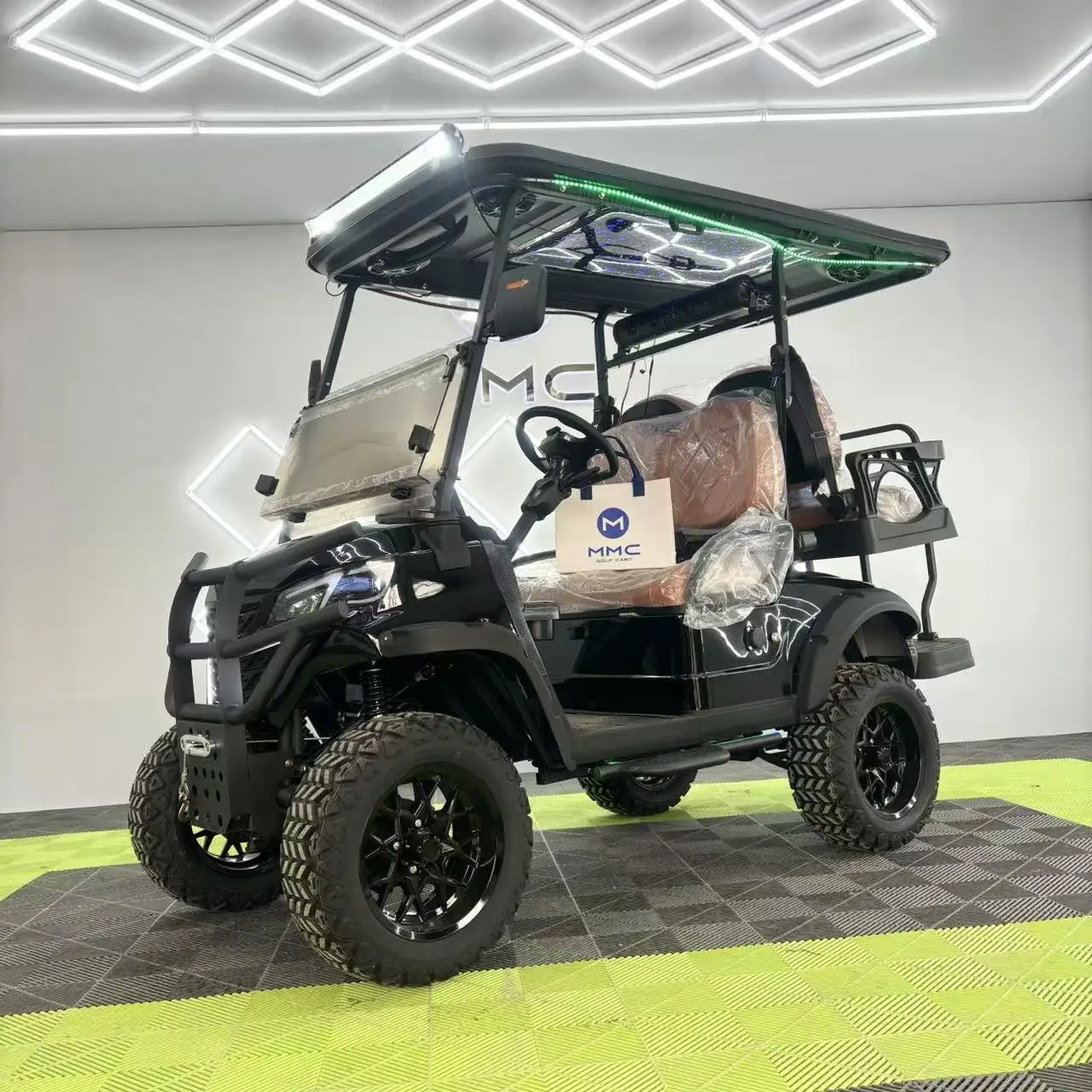 

Антикоррозийная электрическая тележка для гольфа MMC с двойным поворотным рычагом, независимая подвеска, 4-местный аккумулятор 48 В/60 В/72 В, двигатель 4/5/7/10/15 кВт