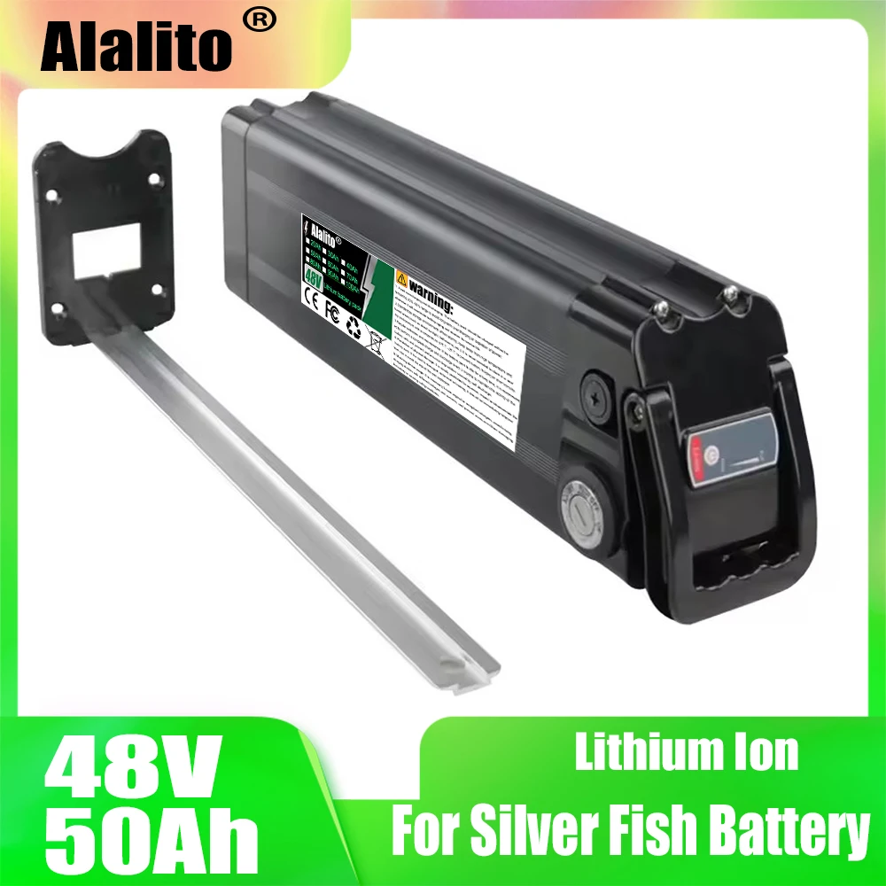 48V 20Ah-50Ah 18650 battery, for Silver Fish 250W-1000W motor lithium battery pack, built-in BMS protection